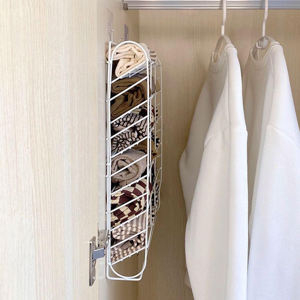 Iron Underwear Sock Organizer No-Punch Sock Storage Hanging Rack Underwear Storage Rack for Home