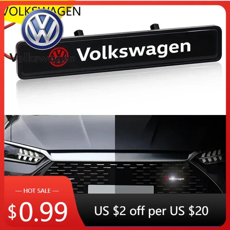 For VOLKSWAGEN VW 2025 Hot Car LED Front Hood Grille Emblem Badge Decorative Light For Volkswagen Bora GTI Polo T5 R-Line Touran