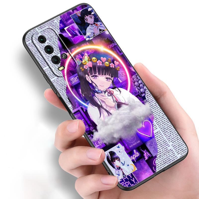 Anime Demon Slayer Kanao Shinobu Sama Silicone Phone Case For Xiaomi Redmi Note 11 10 9 8 Pro 11T 10T 10S 9S 8T 9 9A 9C 9T Black