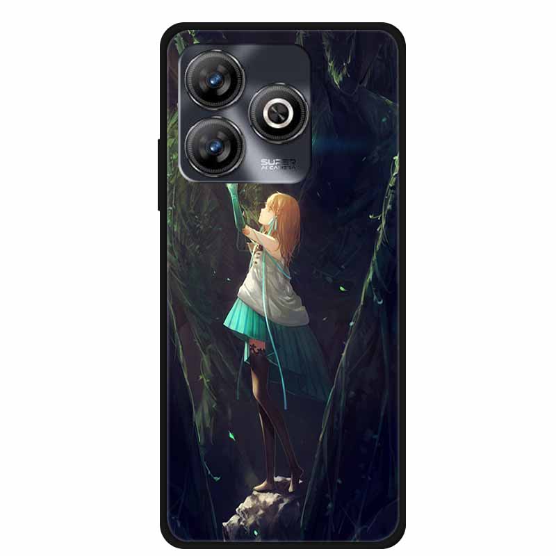 Чехол для ZTE Blade A75 A75 4G Милый Мягкий Силиконовый ТПУ Расписной Кот Чехлы для Телефона для ZTE BladeA75 4G A 75 Задняя Крышка Оболочка Новая Сумка