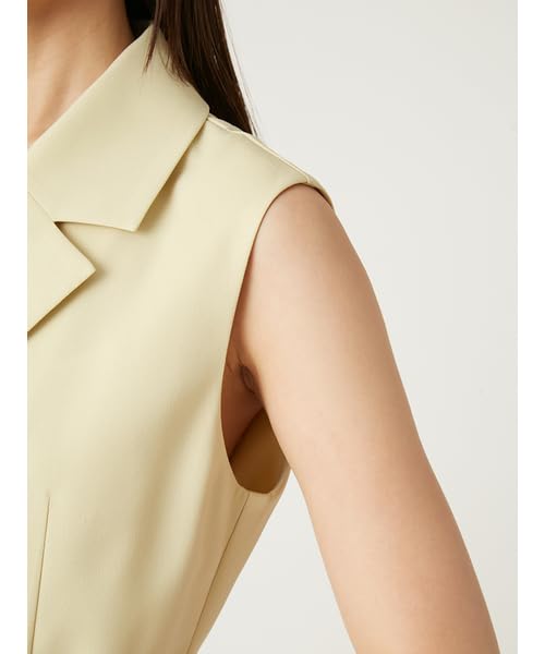 FRAY Draped Tailored Gilet Dress FWFO252088 YEL I.D. Women's