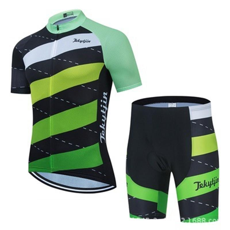 Men Women Cycling Jersey Shorts Set Quick Dry Breathable Mountain Bike Outfit Season