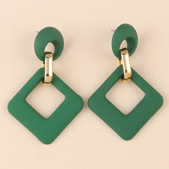 Pinkdudu 2024 Новые 12-цветные квадратные акриловые серьги-подвески, легкие роскошные многоцветные геометрические серьги для женщин, ювелирные изделия PD1488