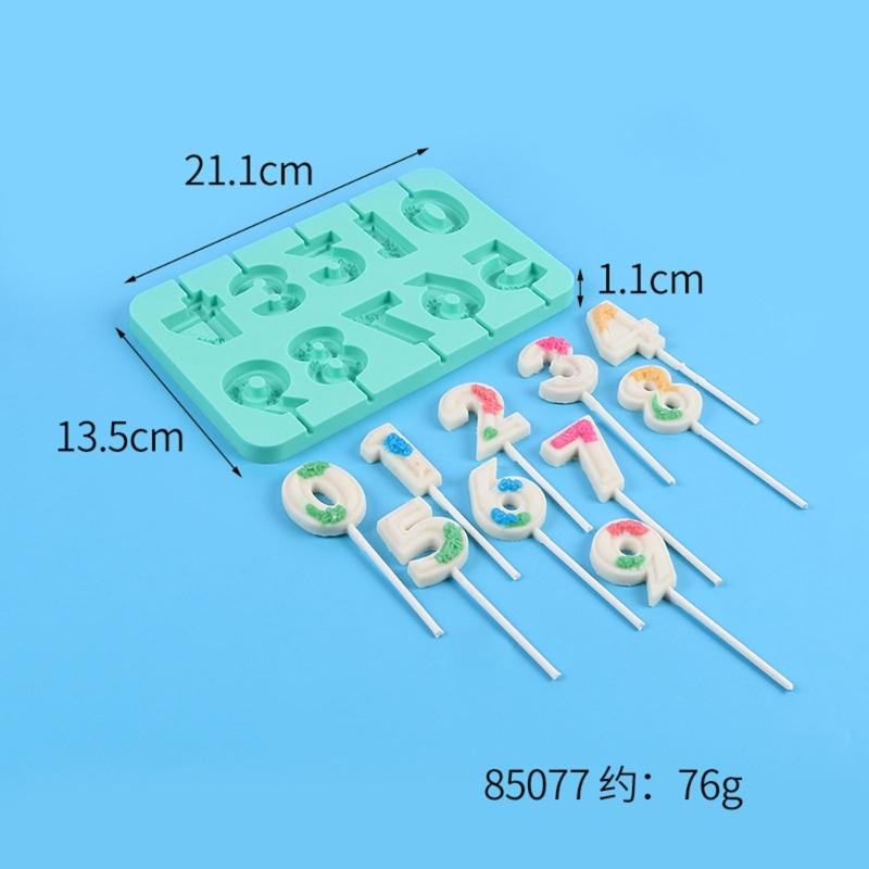 Fun DIY Number Cake Pop Candle Lollipop 0-9 Silicone Molds Set Great for All Occasions DIY Gifts