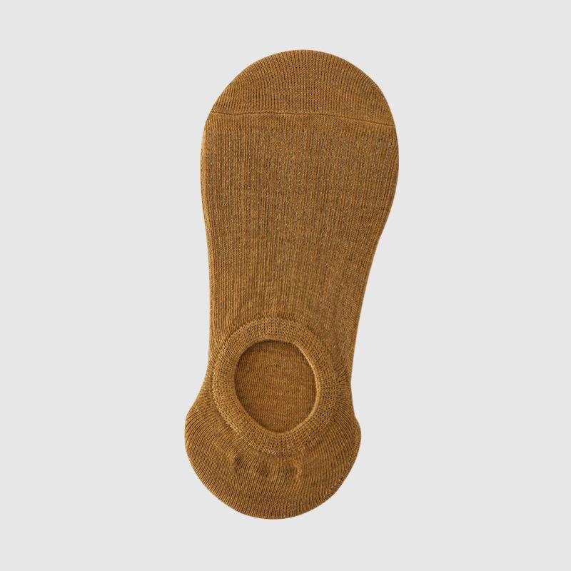 Женские новые весенне-летние универсальные однотонные носки-невидимки в вертикальную полоску из силикона с противоскользящим покрытием