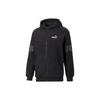 Puma Logo Print Hooded Full Zip Long Sleeve Sweatshirt Men Sweatshirt Black 672447-01