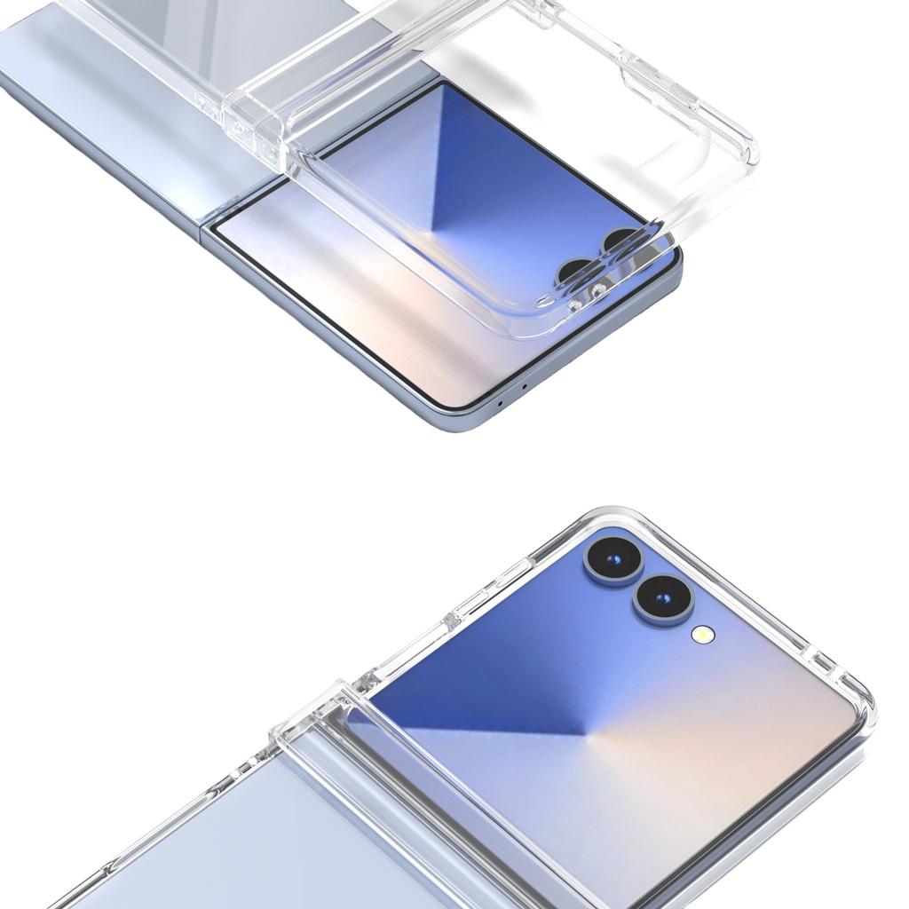 Прозрачный складной чехол-книжка для Samsung Galaxy Z Flip7 5G Flip 7 6 Flip6 Flip4 Flip3 Flip 5 4 3 Аксессуары для телефона