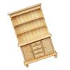 Miniature Sturdy Wood Bookcase 1 12 Scale Dollhouses Furniture Three Layers Cabinet Accessory for Pretend Play Toy