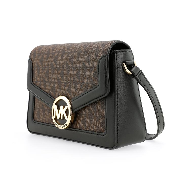 New MICHAEL KORS Jessie Cow Leather Crossbody Bag Shoulder Bag Women's Brown/Black 38T1CI6C1B-292