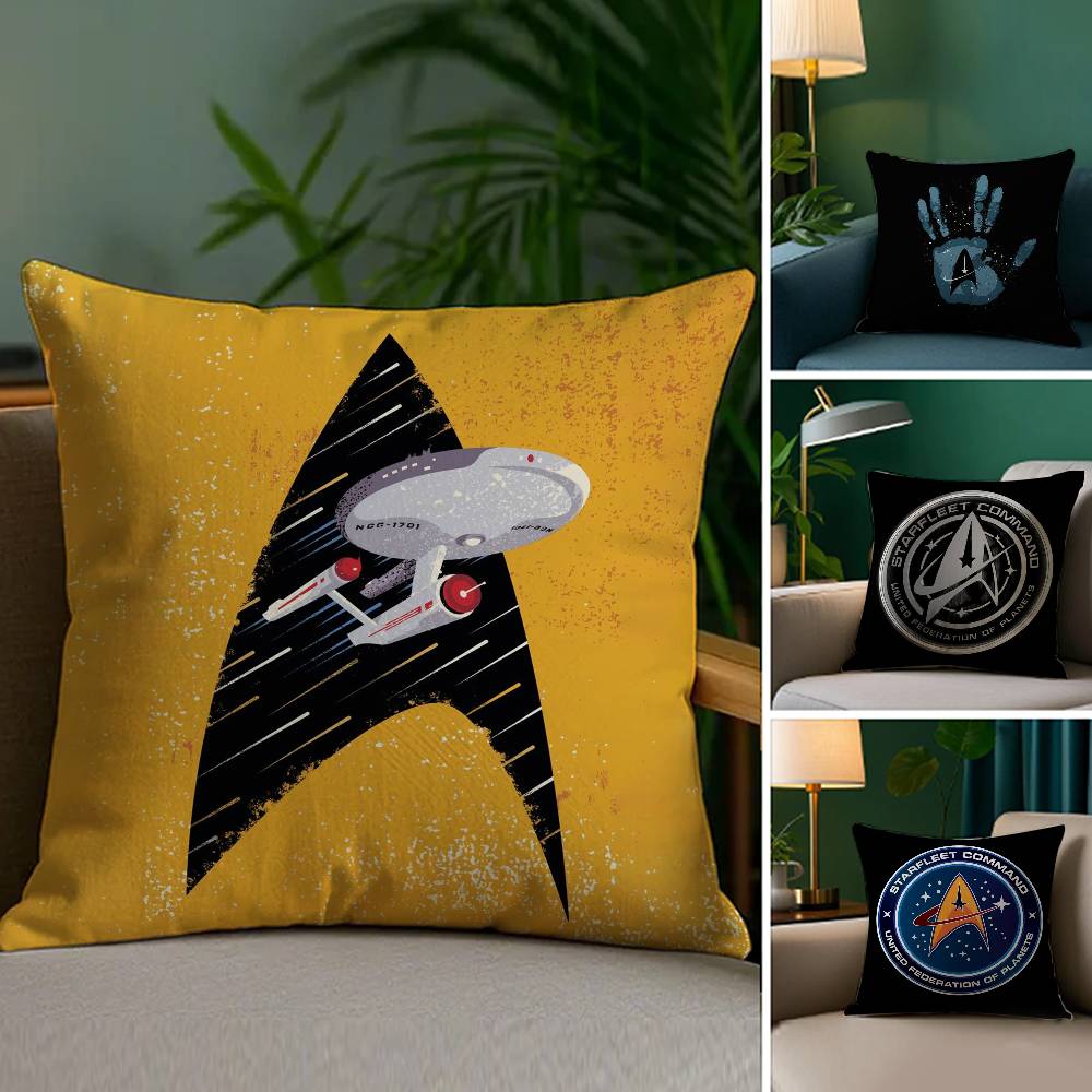 S-Star T-Trek Ship Movie Pillow Case Plush Fabric Soft Double Sided Print Sofa Cushion Cover Throw Pillow Covers
