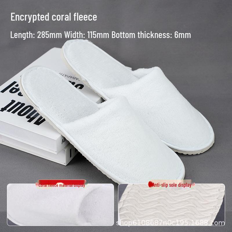 Plush Winter Non-Slip Disposable Slippers for Hotels & Homestays