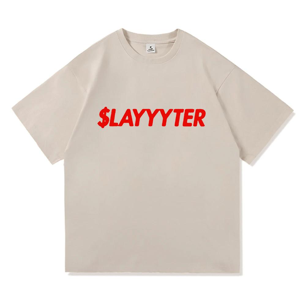 Slayyyter Worst Girl in America Футболки с принтом букв UNISEX Женская мода Харадзюку Футболка Повседневная хлопковая свободная футболка Повседневная футболка