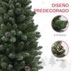 Artificial Christmas Tree 180cm with 618 Branches, 30 Pine Cones and Metal Stand, Green Christmas Tree for Indoor Living Room