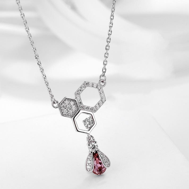 Персонализированные европейские и американские ювелирные изделия Корейская версия ожерелья Little Bee Zircon