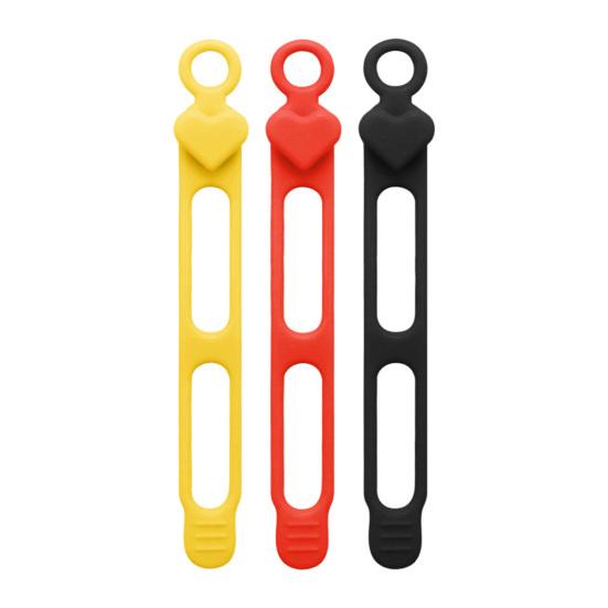 3/5/7/12/18/24Pcs Silicone Cable Tie Earphone Phone Charger Computer Power Cord Bundling Strap Reusable Elastic Wire Management Organizer Wrap