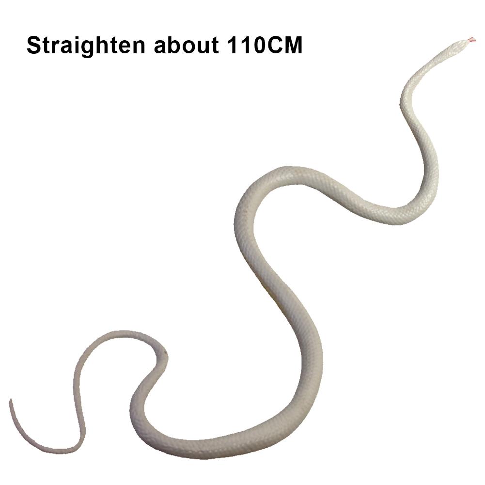 47,2-дюймовая змея-шутка с зажимом для веревки, реалистичная поддельная игрушка-змея, кляп, подарок (белый)