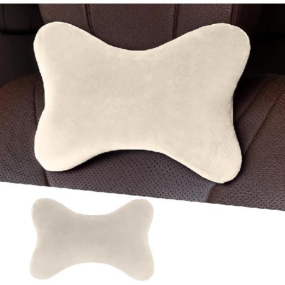 Car Headrest Pillow, Soft Comfortable Memory Foam Automotive Neck Pillow Cushion For Neck Pain Pressure Relief, Universal Fit (Black)