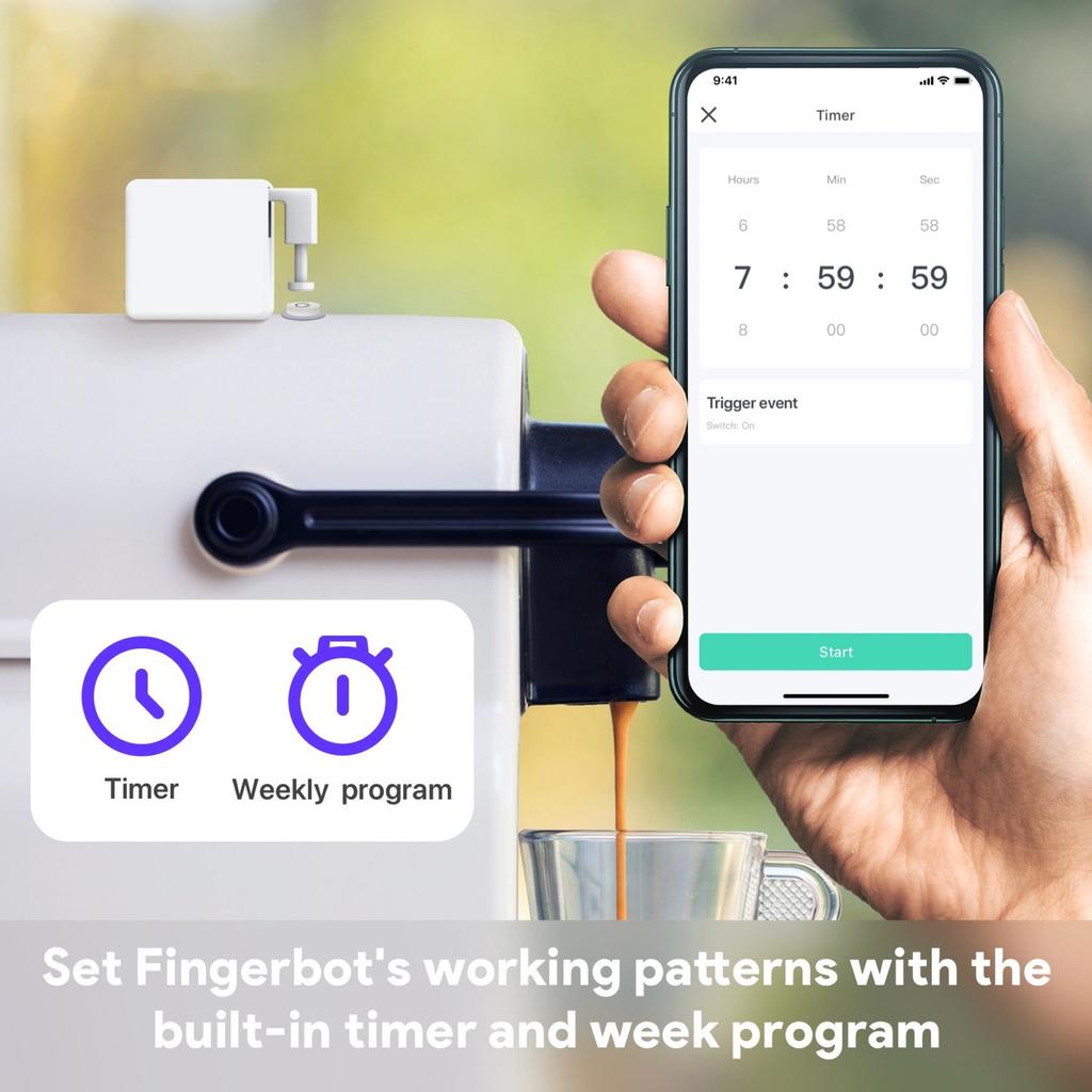 BT Finger Robot Кнопка переключения Fingerbot с дистанционным управлением для приложения Smart Life Совместимость с голосовым управлением
