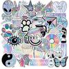 50Pcs Holographic Laser Style Stickers Guitar Suitcase Helmet Graffiti Sticker