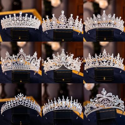 Европейская и американская свадебная корона, модная хрустальная тиара на день рождения, ретро корона королевы, аксессуары для волос, корона для выпускного вечера