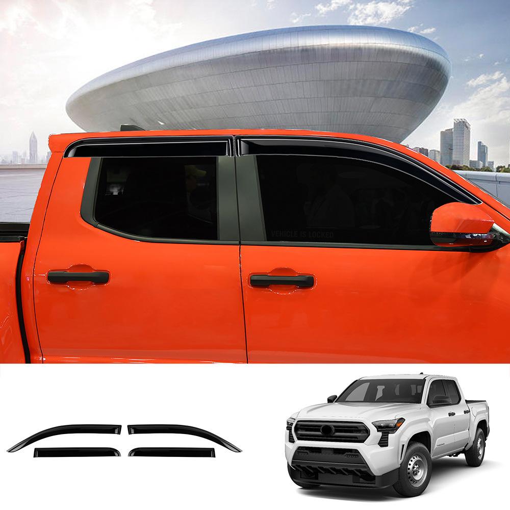 Для Toyota Tacoma 2024 Автомобильные козырьки на окна Дождевики для оконных проемов Tacoma 2024 Солнцезащитные козырьки