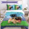 3pcs Puppy Dog Pals Cover Set - Personalized Name, HD Printed Bedding with 1 Cover and 2 Pillowcases - Perfect for Home Decor, Easy Care