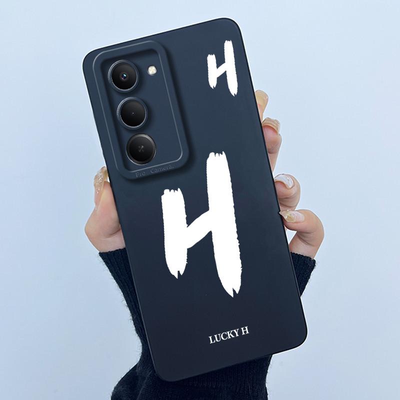 For Xiaomi Redmi 15 5G Cover Case Cute Initial Letters Couple Silicone Soft Matte Phone Bumper for REDMI15 5G Shockproof Casing