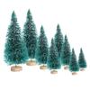 Yousheng 8Pcs Christmas Tree Ornaments Artificial Snowy Pine Tree Figurines Miniature Xmas Tree Statues for Home Table Desk Office Decoration