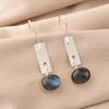 Labradorite Gemstone 925 Sterling Silver Handmade Earrings 1.9" Christmas Gift EE-168-27