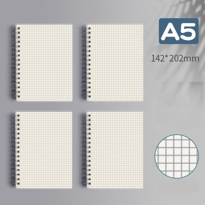 80 листов/ 160 страниц Тетрадь в квадратную линию A4 A5 B5 на спирали, бумажный журнал-дневник для эскизов для школы, тетрадь, канцелярские товары