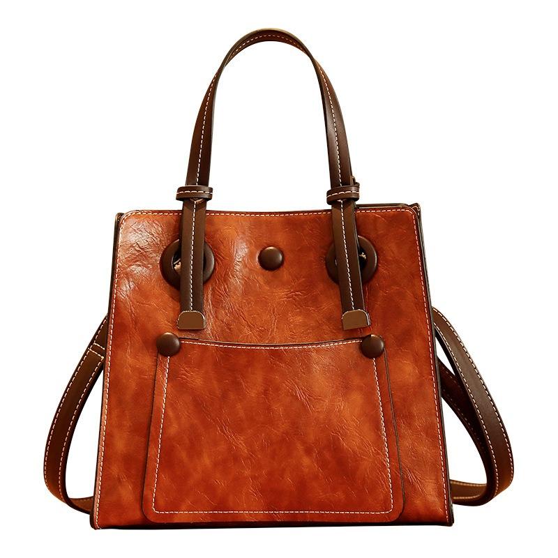 Ретро женская сумка Простая большая вместительная сумка-тоут Популярная сумка через плечо Городские дамы Все сумки