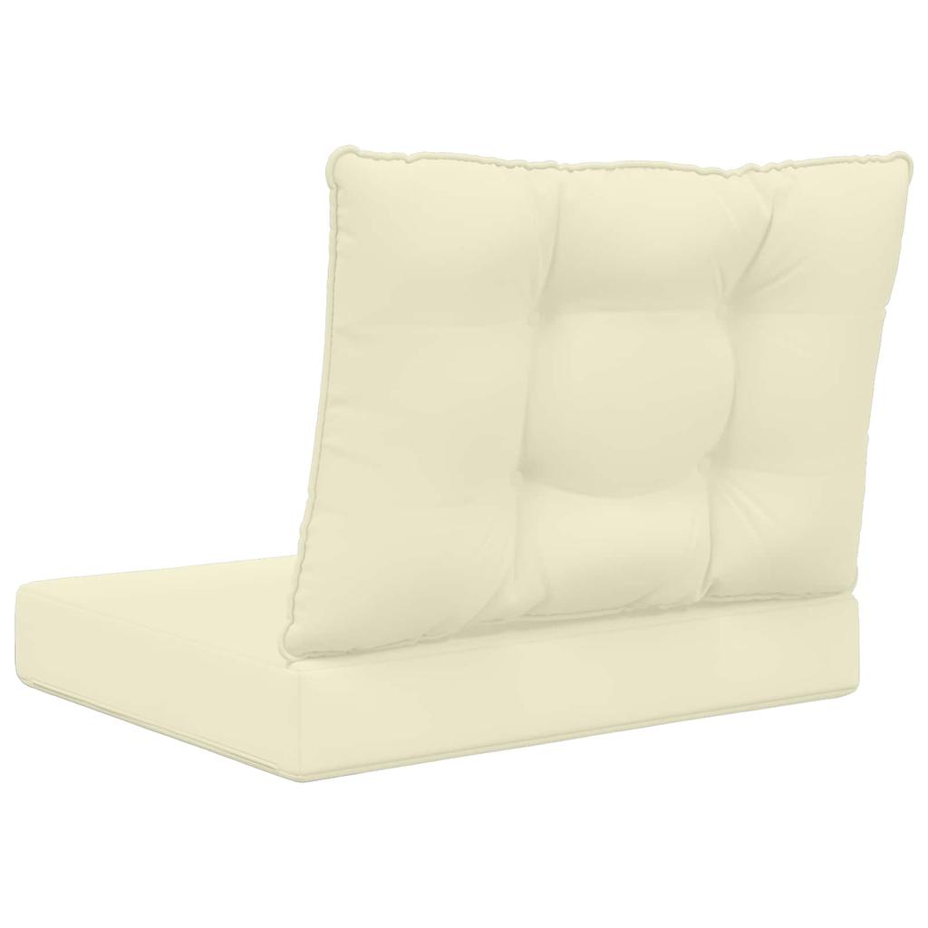 Outdoor Sofa Cushions 2 pcs Cream Polyester