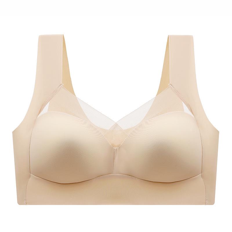 Seamless Silk Sports Bra: Anti-Sag, Fixed Cup, Wireless Design with Beautiful Back