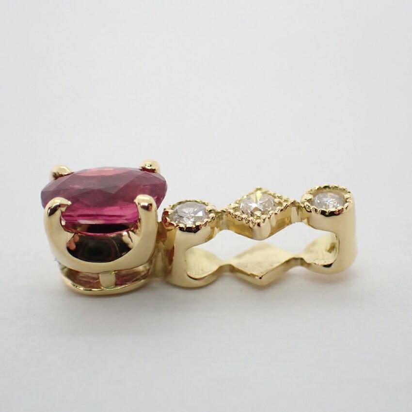 [New] K18 Ruby/Diamond OV Pendant Top [f1-2]
