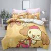 Sanrio Pom Pom Purin Cinnamoroll Комплекты постельного белья Одеяло Квилт Покрывало Пододеяльник Наволочка Наборы из 2-3 предметов Детский Взрослый размер