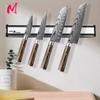 Магнитный держатель для ножей, настенная полоска, алюминиевое крепление, подставка для ножей, барная стойка для хранения, самостоятельная, без сверления, для кухонных принадлежностей, органайзер