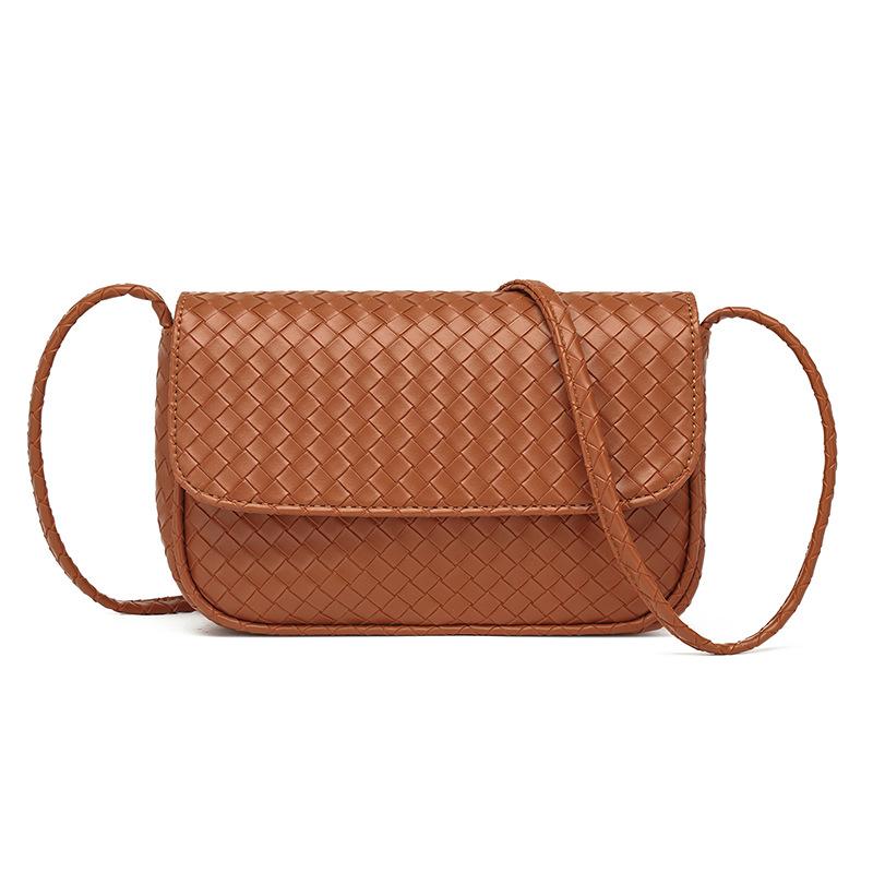 Сумка через плечо 2026, Новая модная плетеная сумка, Простая и высококлассная маленькая квадратная сумка, Женская нишевая сумка на плечо