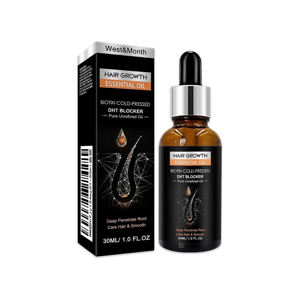West&Month Hair Growth Essential Oil, Dense Hair Growth Repair Dry Hair And Moisture Hair Essence