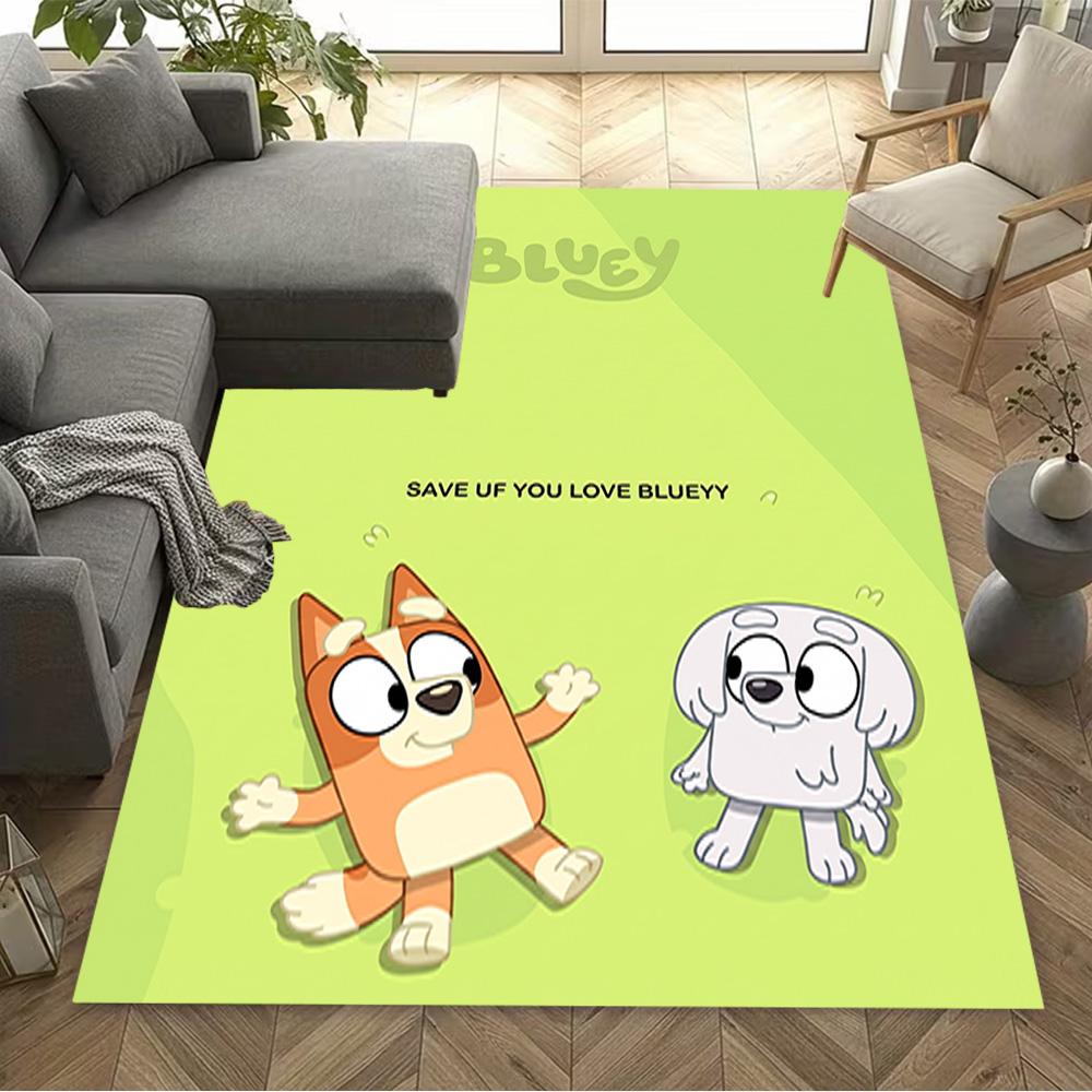 Bluey's Colorful Pals Carpet Suitable for Foyer Playrooms Dining Room Study room Antislip Carpet Office home decor Gift for Festivals