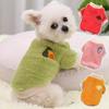 Warm Dog Clothes Two Legs Design Soft Fabric Pet Apparel Fruit Pattern Winter Wear Universal Sizing Cat Dog Autumn Clothes