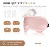 Sleep Mask Silk Eye Mask for Sleeping, Super Soft Blackout Eye Mask for Women Men, Side Sleeper Covers for Sleeping with Adjustable Straps, Travel Sl
