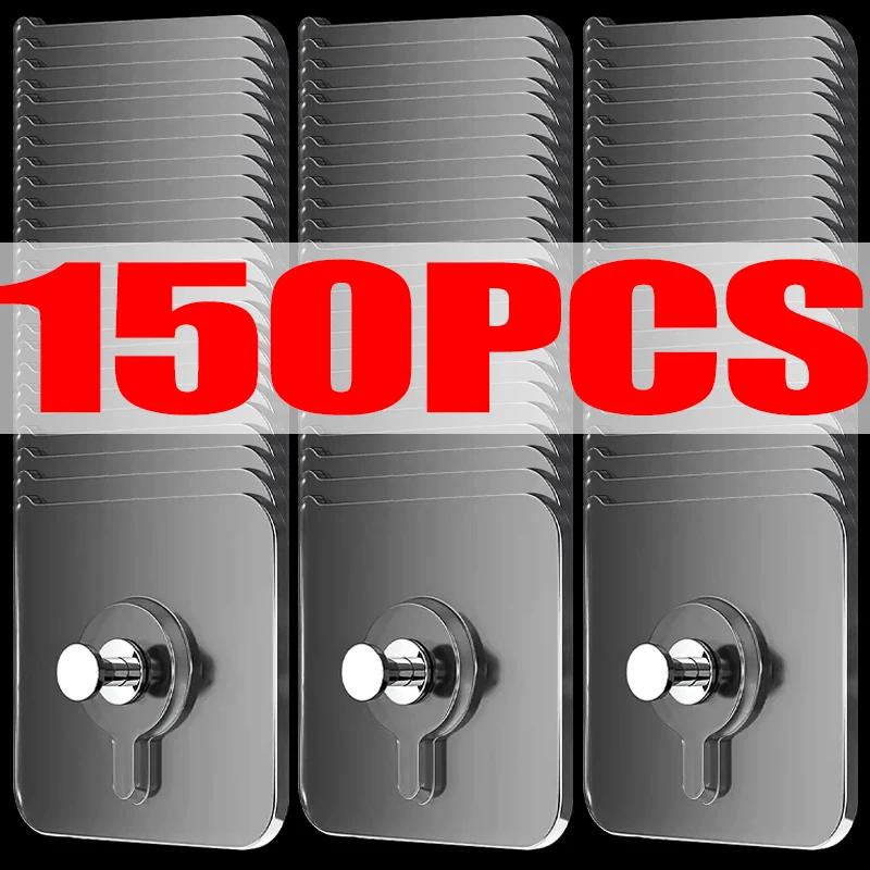 10/150x Прозрачный Крючок Без Отверстий Без Сверления Аксессуары для Домашнего Декора Может Вешать Рамки Постеры Часы Кухонная Полка Принадлежности