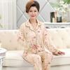 Весенне-осенняя пижама из имитации хлопка, женская, среднего и пожилого возраста, с длинным рукавом, простая и щедрая, темпераментная домашняя одежда, костюм для свекрови