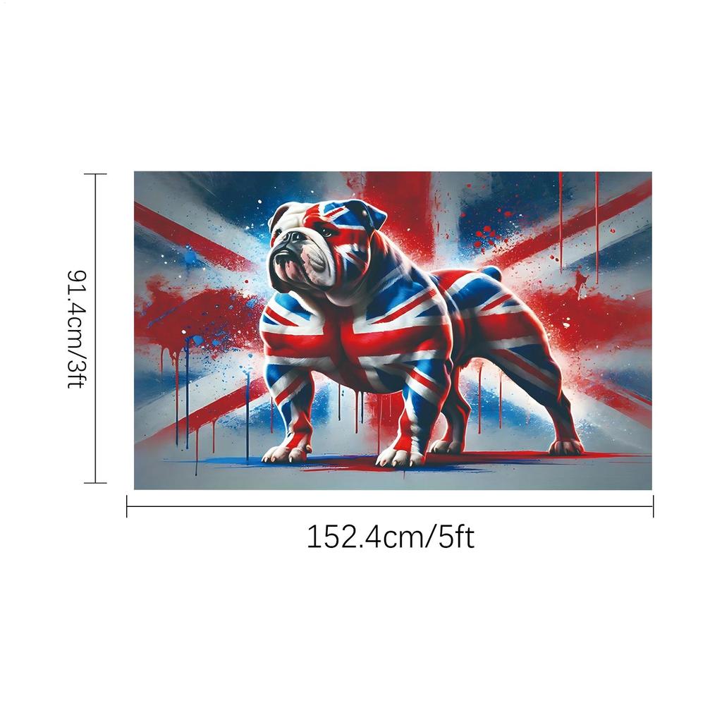Садовый флаг 5x3 фута Традиционный, устойчивый к выцветанию, патриотическая тематика, флаг с бульдогом для двора, газона, крыльца, переднего дома, дорожки, группового мероприятия