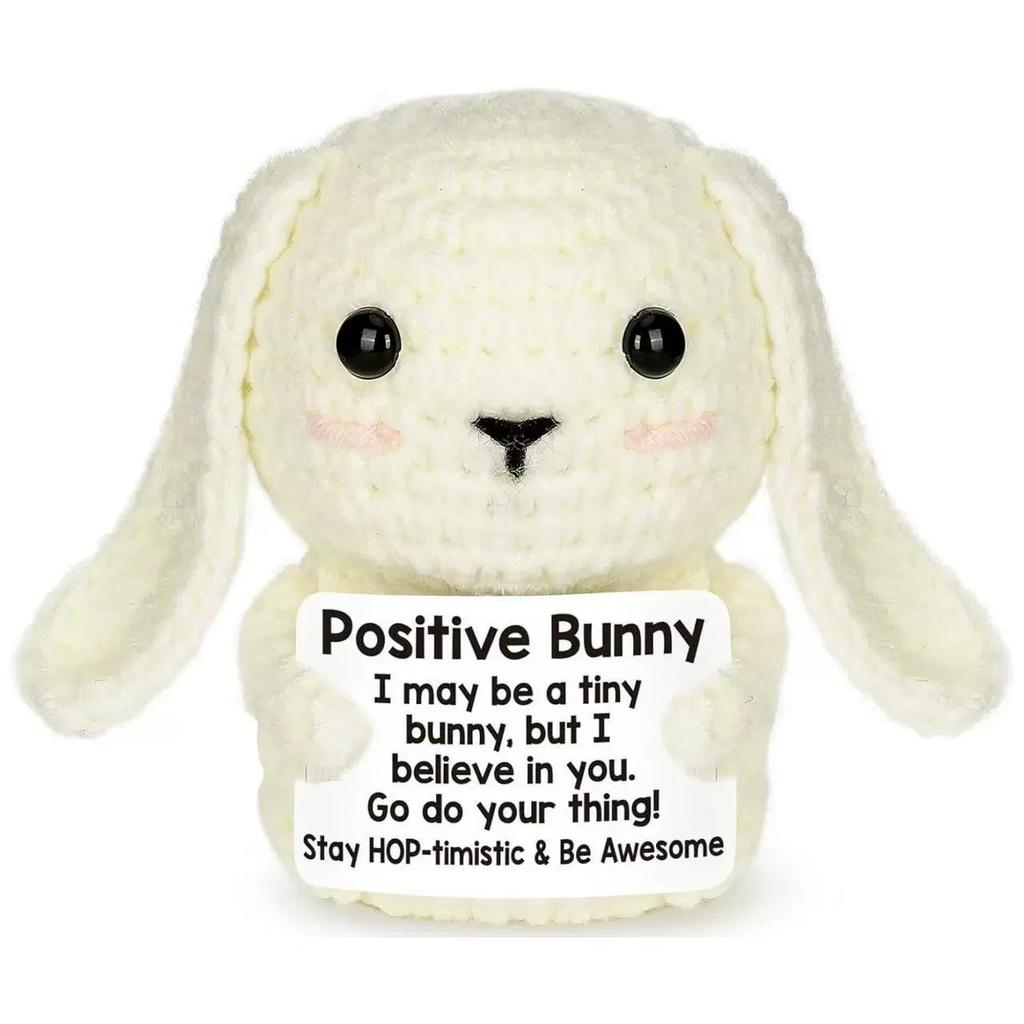Mini Positive Potato Funny Avocado Duck Cute Knitted Crochet Doll with Card for Women Men Mom Dad Friend Birthday Cheer Up Gifts