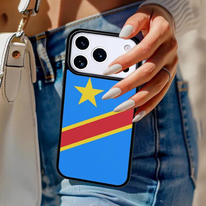 Democratic Republic of Congo Flag Phone Case For iPhone 17 Air 14 15 13 12 Max Cover For Apple 16 16e 11 Pro Max Plus Coque