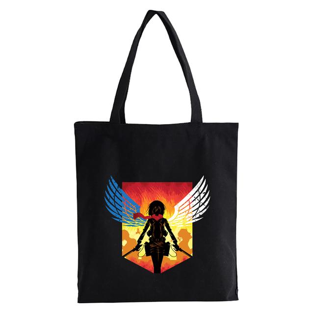 Атака Титанов Атака Титанов Shingeki No Kyojin холщовая сумка mochilas школа аниме дизайнер сумка женская сумка-шоппер Bolsas