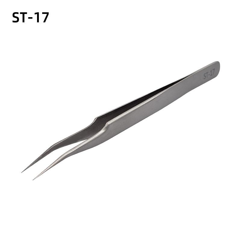 Stainless Steel Eyebrow Tweezer False Eyelash Extension Tools Auxiliary Repair Hyperfine High Precision Anti Acid Tweezers