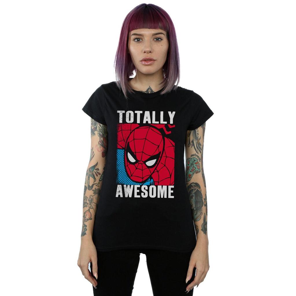 Marvel Womens/Ladies Spider-Man Totally Awesome Cotton T-Shirt