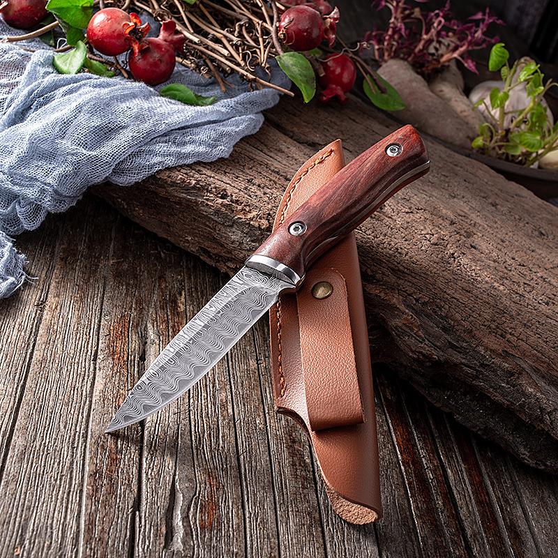 Kitchen Knife Damascus Pattern Imitate Chef Meat Cleaver Fruit Paring Knife